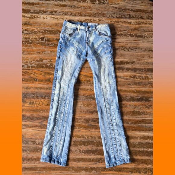 Youth Boys Evolution in Design Distressed Slim Fit Jeans – Size 16 Blue Denim - Picture 1 of 4